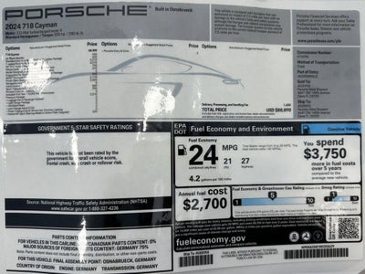 2024 Porsche 718 Cayman Coupe