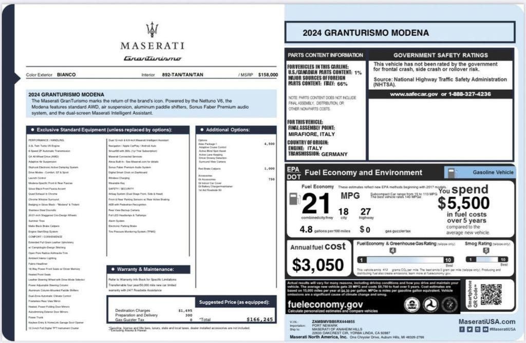2024 Maserati GranTurismo Modena