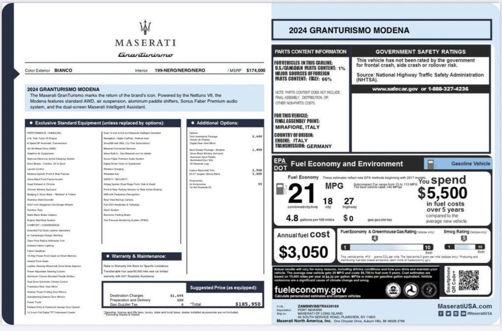 2024 Maserati GranTurismo Modena