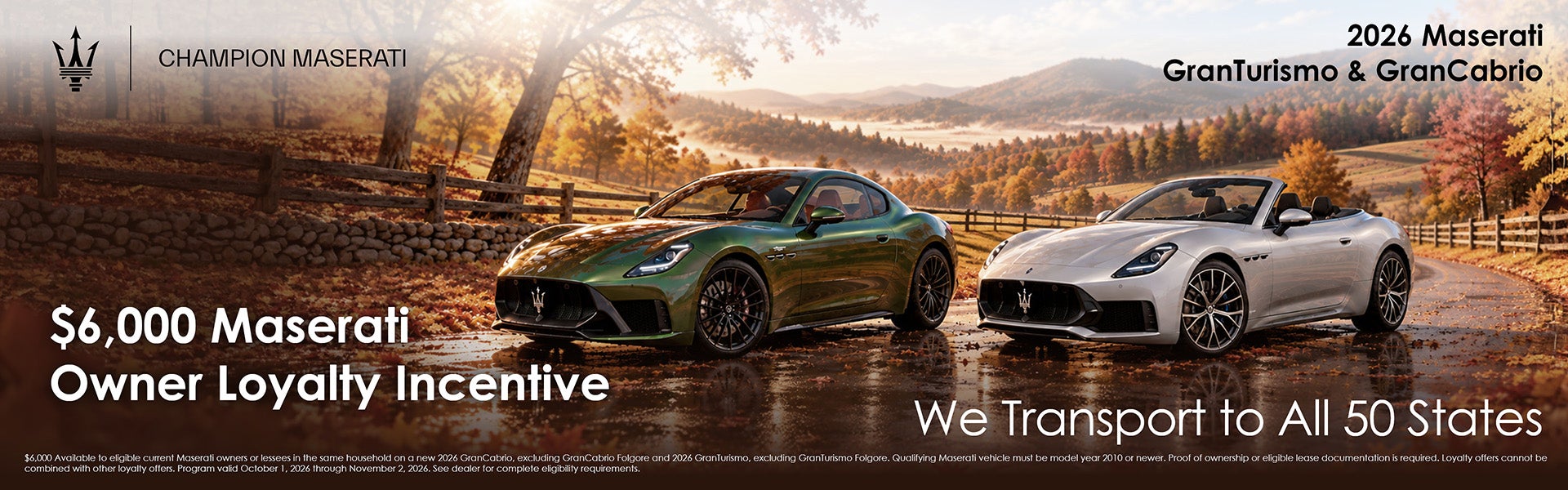 $6,000 Owner Loyalty Incentive 
